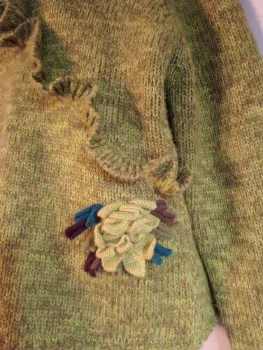 Sydney Easton Women's Size XLarge Green Knitted Sweater