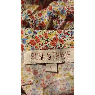 Rose & Thyme Women's Size Large Floral Blouse