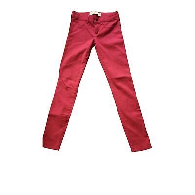 Abercrombie & Fitch Women's Size 00 Red Skinny Jeans