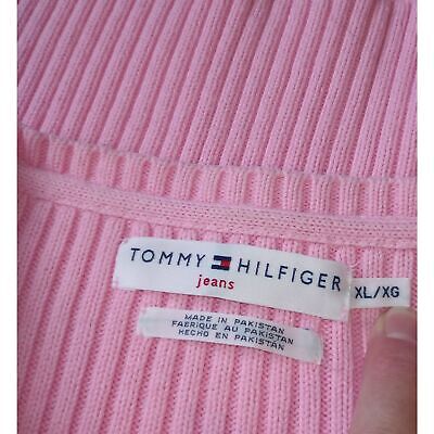 Tommy Hilfiger Jeans Women's Size XL 1/4 Zip Pink Sweater