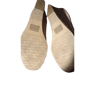 Toms Women's Size 7.5 Cream Colored Wedges, Espadrille, Sandals