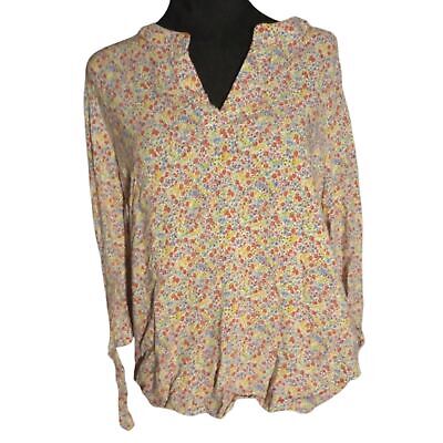 Rose & Thyme Women's Size Large Floral Blouse