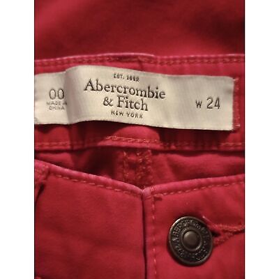 Abercrombie & Fitch Women's Size 00 Red Skinny Jeans