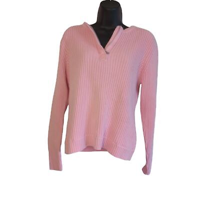 Tommy Hilfiger Jeans Women's Size XL 1/4 Zip Pink Sweater