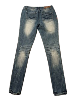 Almost Famous Women's Size 3 Destressed Skinny Jeans