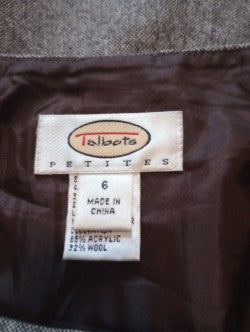 Talbots Petites Women's Size 6 Wool/Silk Mini Skirt