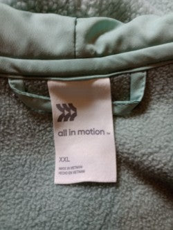 All In Motion Women's Size XXL Green Hooded Fleece Jacket - NWT