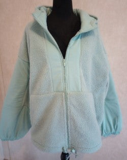 All In Motion Women's Size XXL Green Hooded Fleece Jacket - NWT