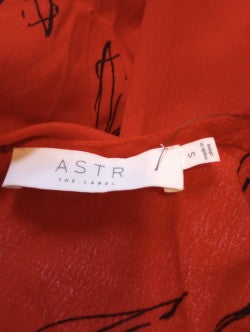 Astr The Label Women's Size Small Red & Black Wrap Mini Dress NWT